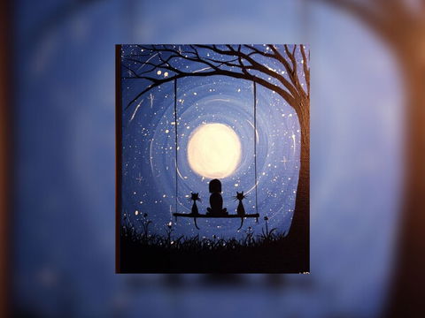 Grab A Glass Of Wine And Learn To Paint 'Moonrise'! - Holiday Adelaide 0
