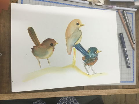 Ink & Watercolour Wash Illustration Workshop - Holiday Adelaide 0